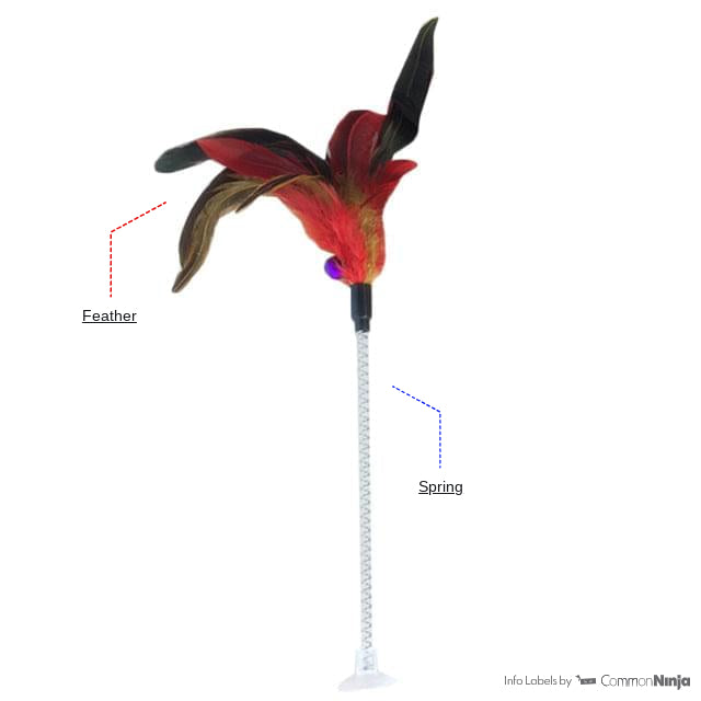 1pc Cat Toy Stick Feather Wand