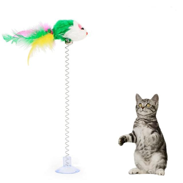 1pc Cat Toy Stick Feather Wand