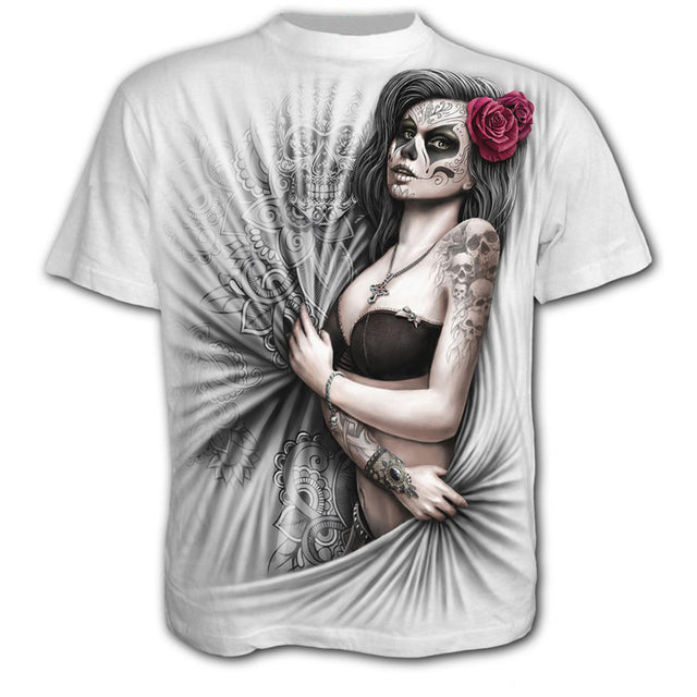 Skull Men&#39;s T-Shirts Men&#39;s Hip Hop 3D Shirts Horror O-Neck T-shirt Summer Fashion Tops Boys Clothing Large Size Street Clothing