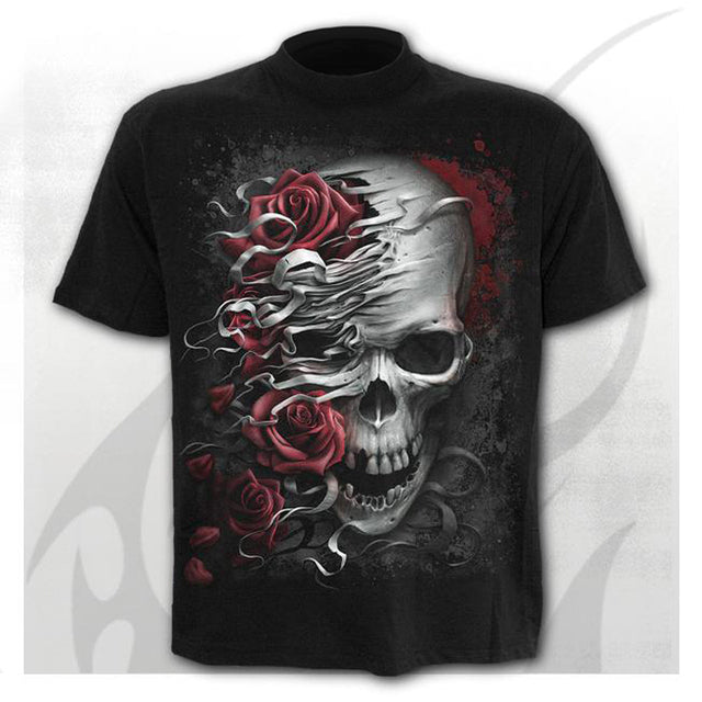 Skull Men&#39;s T-Shirts Men&#39;s Hip Hop 3D Shirts Horror O-Neck T-shirt Summer Fashion Tops Boys Clothing Large Size Street Clothing