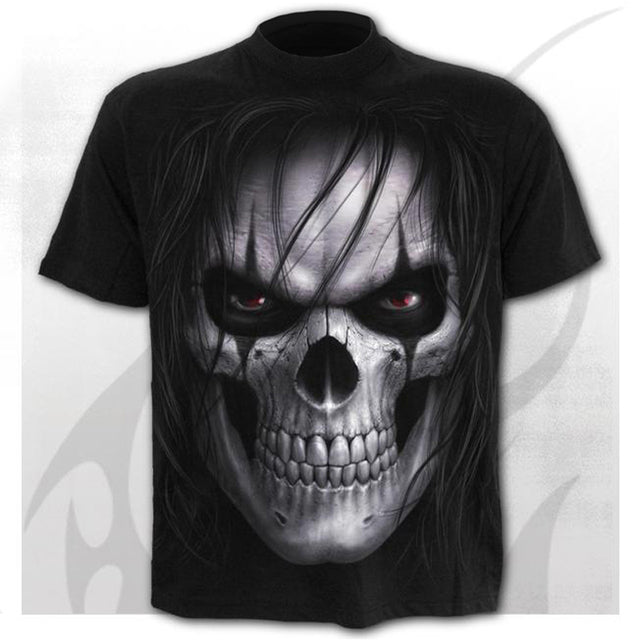 Skull Men&#39;s T-Shirts Men&#39;s Hip Hop 3D Shirts Horror O-Neck T-shirt Summer Fashion Tops Boys Clothing Large Size Street Clothing