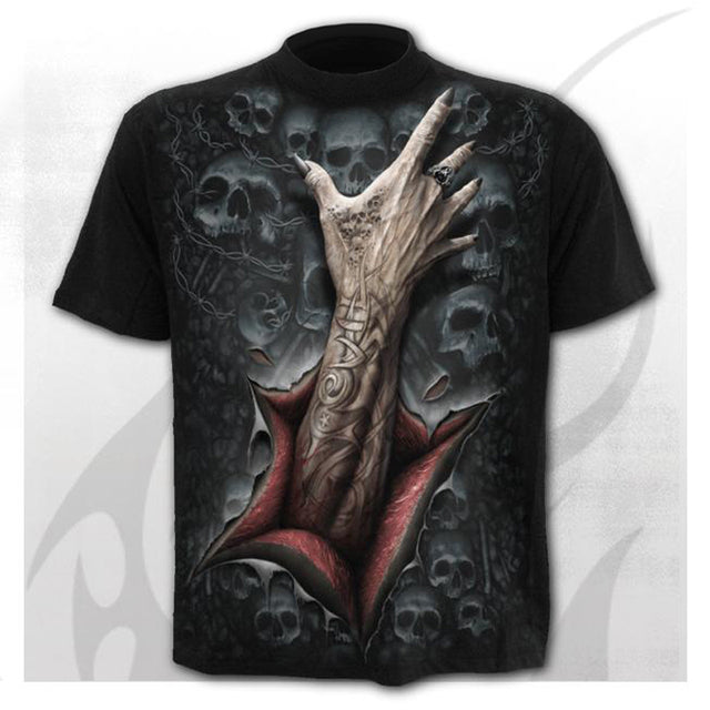 Skull Men&#39;s T-Shirts Men&#39;s Hip Hop 3D Shirts Horror O-Neck T-shirt Summer Fashion Tops Boys Clothing Large Size Street Clothing